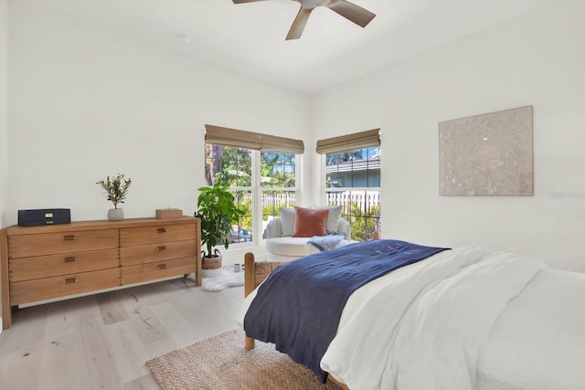 420 48th St N, Saint Petersburg, FL 33713 - bedroom featuring a ceiling fan and wood finished floors