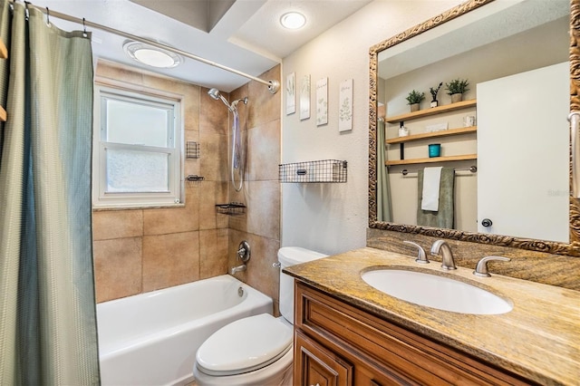 6821 Mary Lou Ln, Wesley Chapel, FL 33544 - full bathroom featuring vanity, toilet, and shower / tub combo