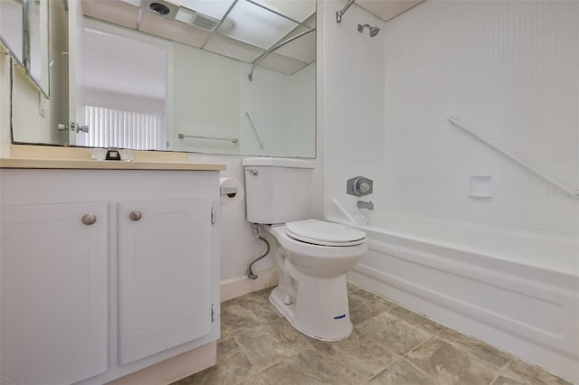 1802 Bedford Ter Unit 187, Sun City Center, FL 33573 - full bathroom featuring shower / bath combination, toilet, vanity, and baseboards