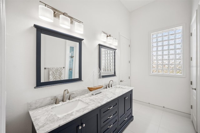 6202 Pasadena Point Blvd, Gulfport, FL 33707 - bathroom featuring double vanity and healthy amount of natural light
