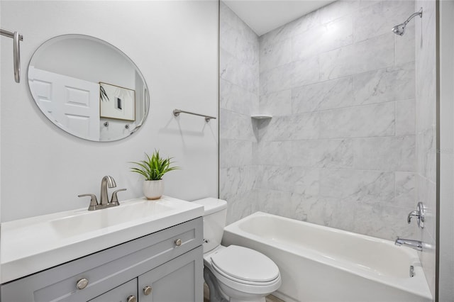 13117 4th St E, Madeira Beach, FL 33708 - bathroom featuring toilet, bathtub / shower combination, and vanity