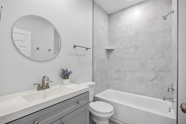 13117 4th St E, Madeira Beach, FL 33708 - bathroom featuring toilet, shower / bathtub combination, and vanity
