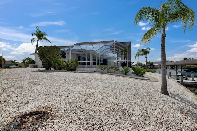 927 Golf Island Dr, Apollo Beach, FL 33572 - exterior space with glass enclosure