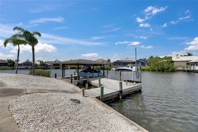 927 Golf Island Dr, Apollo Beach, FL 33572 - dock featuring a residential view, a water view, and boat lift