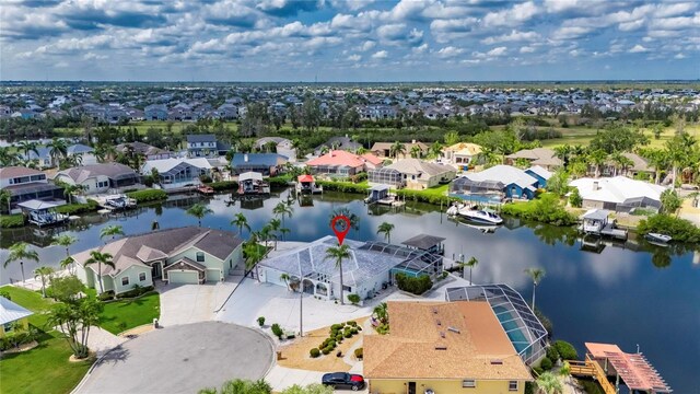 927 Golf Island Dr, Apollo Beach, FL 33572 - aerial perspective of suburban area with a large body of water
