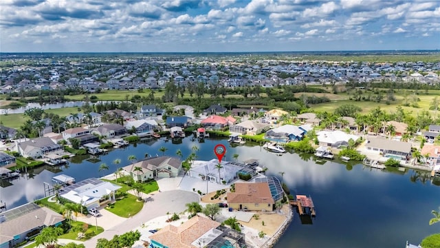 927 Golf Island Dr, Apollo Beach, FL 33572 - aerial view of property's location with nearby suburban area and a large body of water
