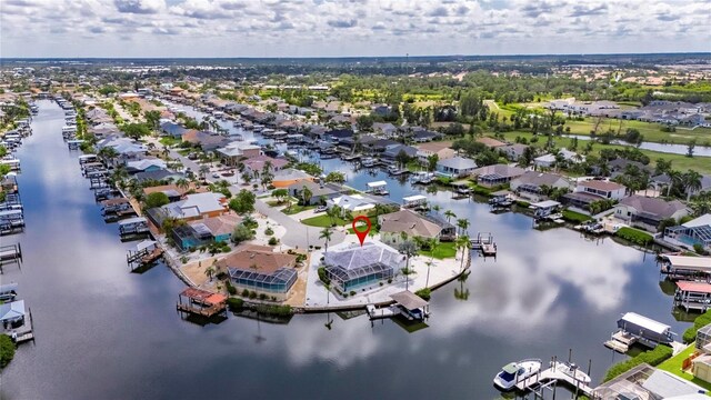 927 Golf Island Dr, Apollo Beach, FL 33572 - aerial perspective of suburban area with a large body of water