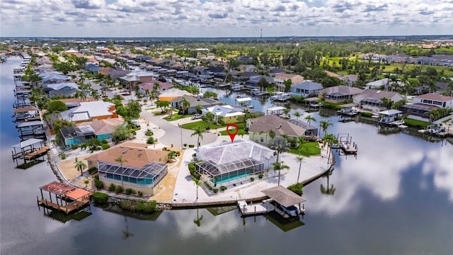 927 Golf Island Dr, Apollo Beach, FL 33572 - aerial perspective of suburban area with a large body of water