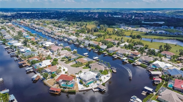 927 Golf Island Dr, Apollo Beach, FL 33572 - aerial perspective of suburban area with a large body of water
