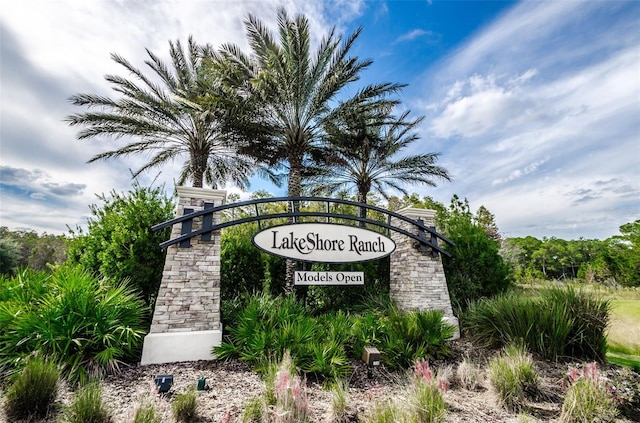 view of community sign