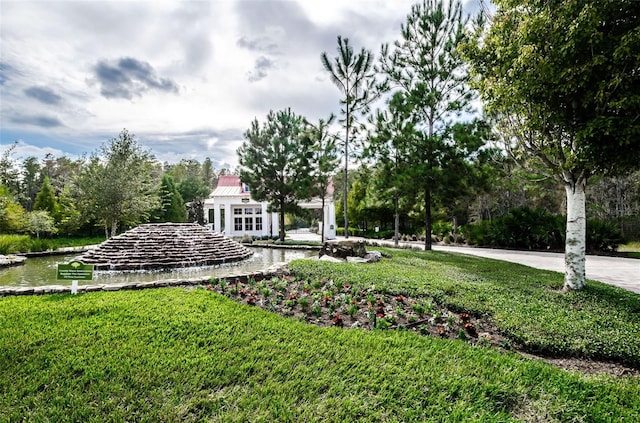 surrounding community featuring a lawn