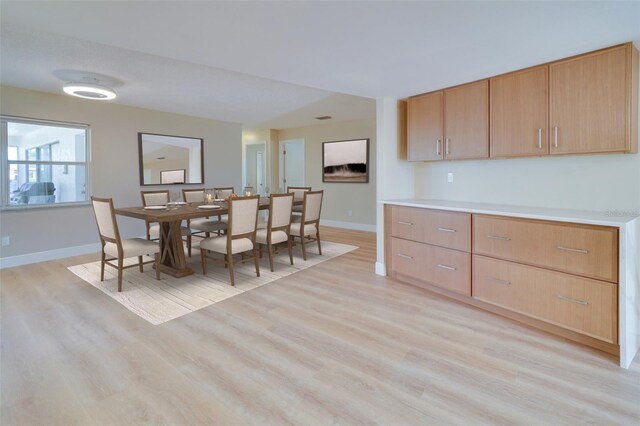 6528 Santiago Ct, Apollo Beach, FL 33572 - dining room with baseboards and light wood finished floors