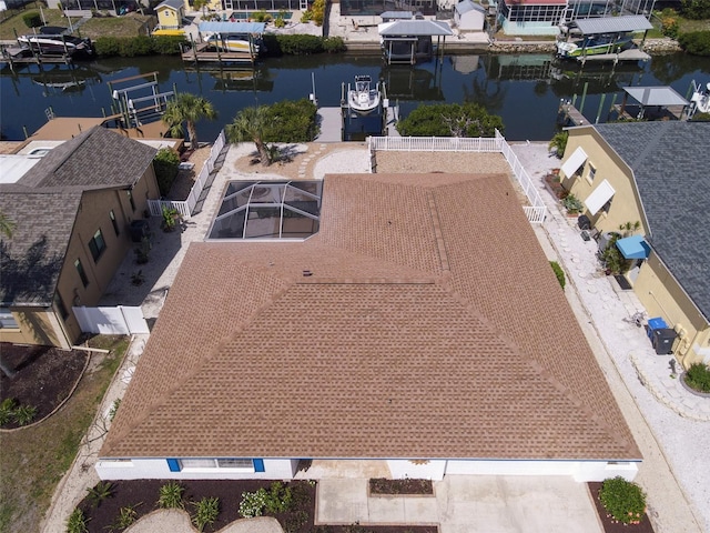 6528 Santiago Ct, Apollo Beach, FL 33572 - birds eye view of property with a residential view and a water view