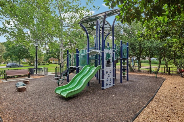 view of community jungle gym
