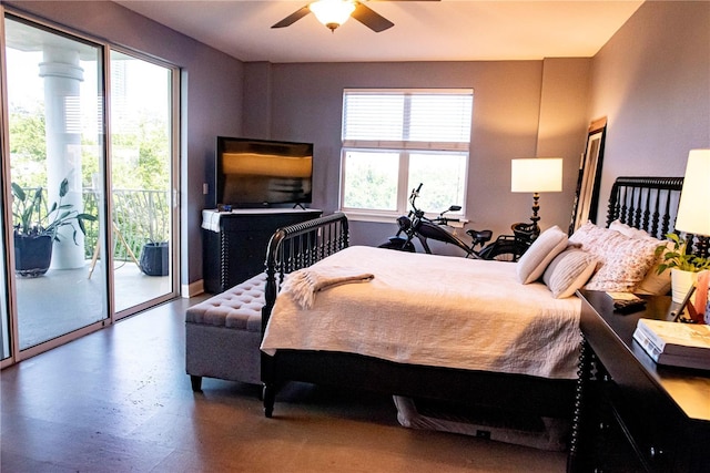 750 4th Ave S Unit 403C, Saint Petersburg, FL 33701 - bedroom with access to exterior and a ceiling fan
