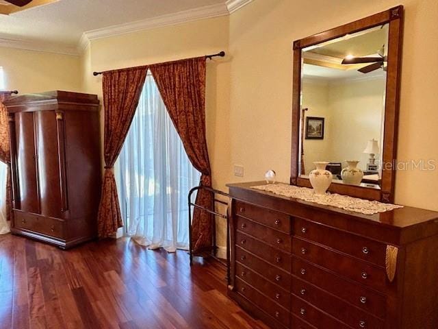 17127 Brown Rd, Odessa, FL 33556 - bedroom with crown molding and wood finished floors