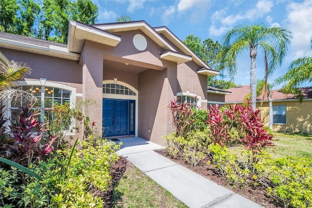 1135 Wyndham Lakes Dr, Odessa, FL 33556 - property entrance with stucco siding