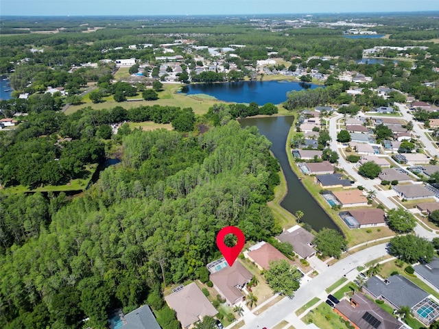 1135 Wyndham Lakes Dr, Odessa, FL 33556 - drone / aerial view with a view of trees, a residential view, and a water view