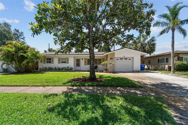 1751 Ashton Abbey Rd, Clearwater, FL 33755 - single story home with a garage, a front yard, driveway, and stucco siding