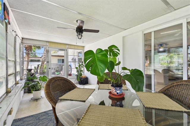 1751 Ashton Abbey Rd, Clearwater, FL 33755 - sunroom / solarium featuring a ceiling fan