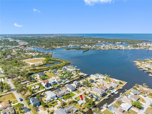 5425 Bluepoint Dr, Port Richey, FL 34668 - aerial view with a residential view and a water view