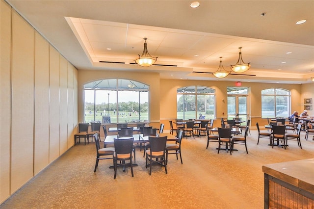 10617 Lucaya Dr, Tampa, FL 33647 - dining space featuring recessed lighting and a raised ceiling