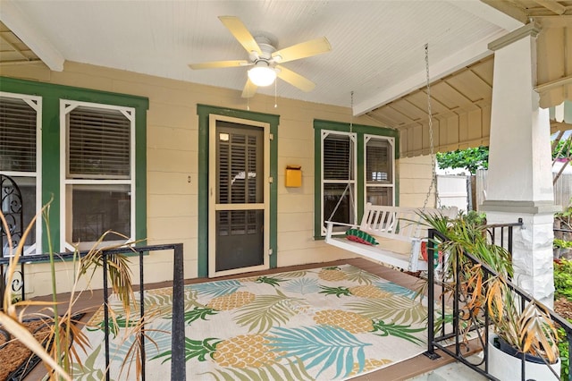 2450 3rd Ave N, Saint Petersburg, FL 33713 - porch with a ceiling fan