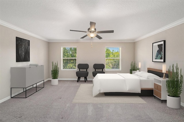23378 Papyrus Way, Lutz, FL 33549 - bedroom with carpet floors, crown molding, and baseboards