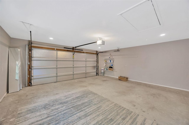 1155 Withlacoochee St, Safety Harbor, FL 34695 - garage featuring recessed lighting, a garage door opener, and baseboards