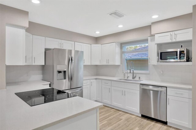 1155 Withlacoochee St, Safety Harbor, FL 34695 - kitchen with visible vents, stainless steel appliances, light countertops, and a sink