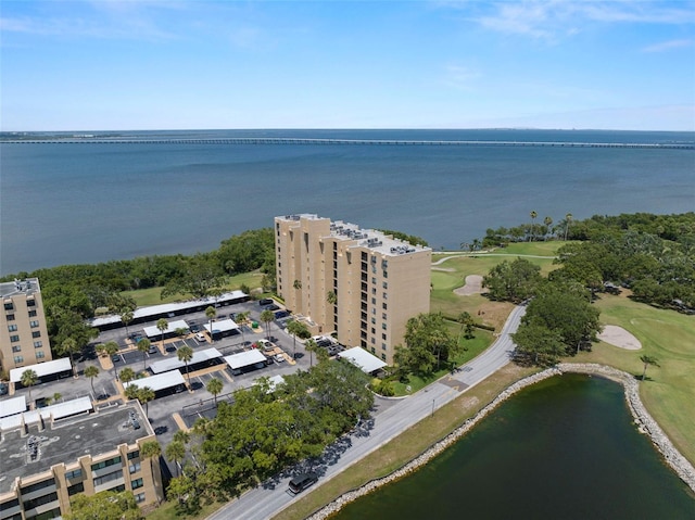 2616 Cove Cay Dr Unit 803, Clearwater, FL 33760 - aerial view of apartment complex, a nearby body of water, and a local golf course