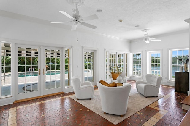 sunroom with french doors