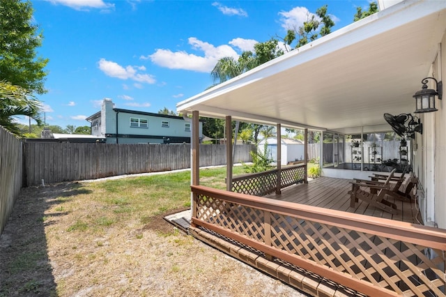 4519 S Grady Ave, Tampa, FL 33611 - view of yard featuring a wooden deck