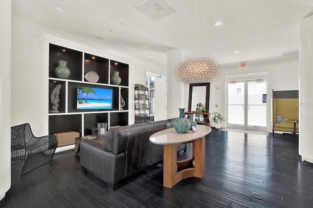 1238 E Kennedy Blvd Unit 702, Tampa, FL 33602 - living room featuring wood finished floors and recessed lighting