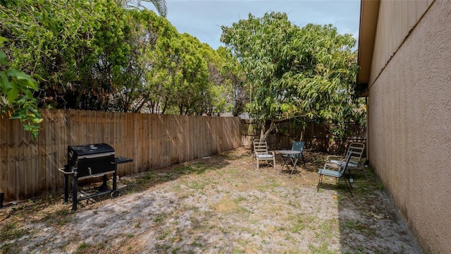 view of fenced backyard