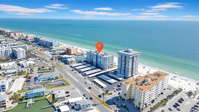 17400 Gulf Blvd Unit I4, North Redington Beach, FL 33708 - drone / aerial view with a view of city and a water view