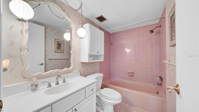 17400 Gulf Blvd Unit I4, North Redington Beach, FL 33708 - full bath featuring shower / bathing tub combination, visible vents, toilet, and vanity
