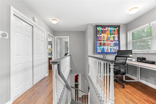 2525 Madrid Way S, Saint Petersburg, FL 33712 - office area featuring baseboards and light wood-type flooring