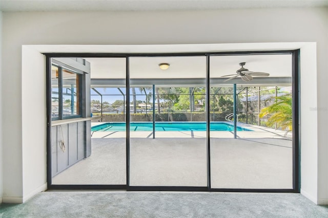 4226 Saltwater Blvd, Tampa, FL 33615 - outdoor pool featuring ceiling fan