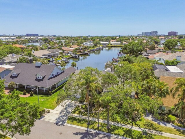 4226 Saltwater Blvd, Tampa, FL 33615 - birds eye view of property with a water view and a residential view