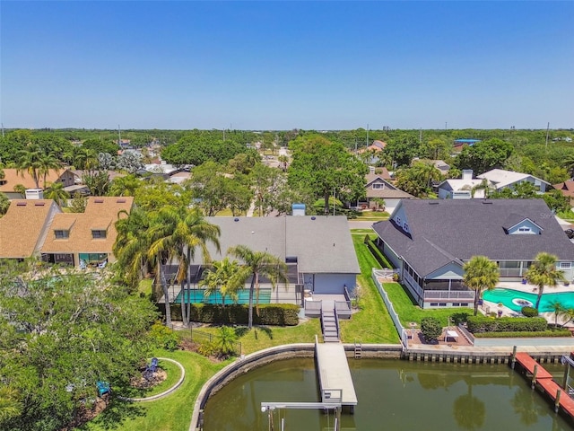 4226 Saltwater Blvd, Tampa, FL 33615 - bird's eye view with a residential view and a water view