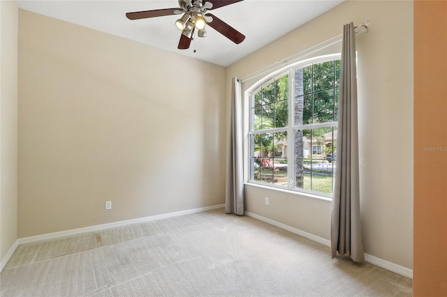 11716 Summer Springs Dr, Riverview, FL 33579 - unfurnished room featuring light carpet, plenty of natural light, baseboards, and a ceiling fan