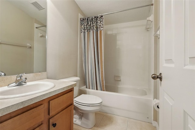 11716 Summer Springs Dr, Riverview, FL 33579 - full bath with shower / bath combo, toilet, tile patterned floors, and vanity