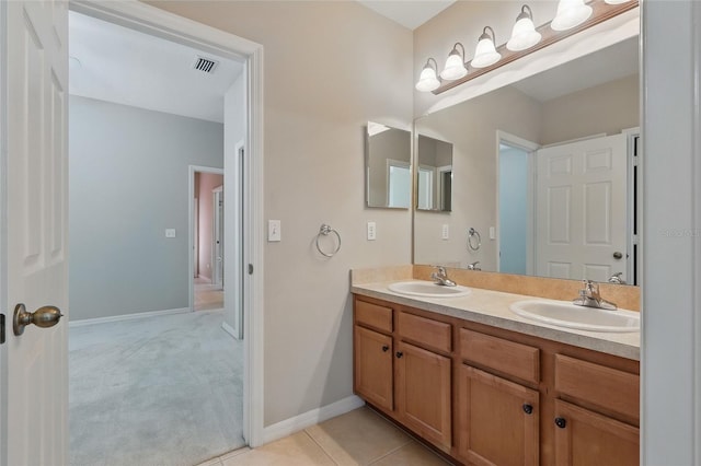 11716 Summer Springs Dr, Riverview, FL 33579 - bathroom with double vanity and baseboards