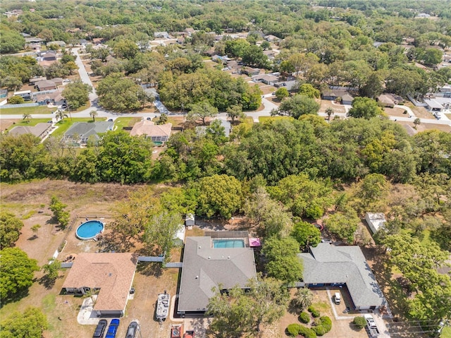 aerial view with a residential view
