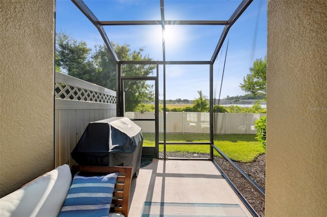 sunroom with a healthy amount of sunlight