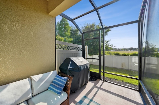 view of sunroom