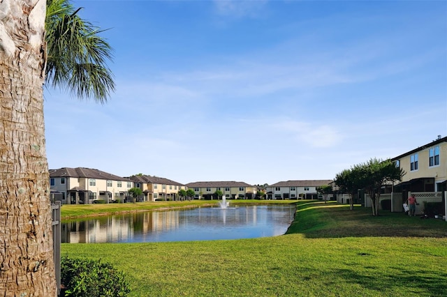 property view of water with a residential view