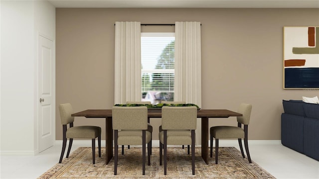 dining area with baseboards
