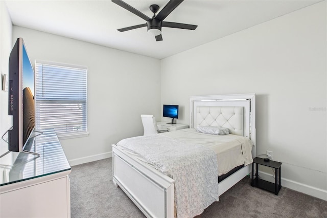 3952 Bonfire Dr, Odessa, FL 33556 - carpeted bedroom with baseboards and ceiling fan